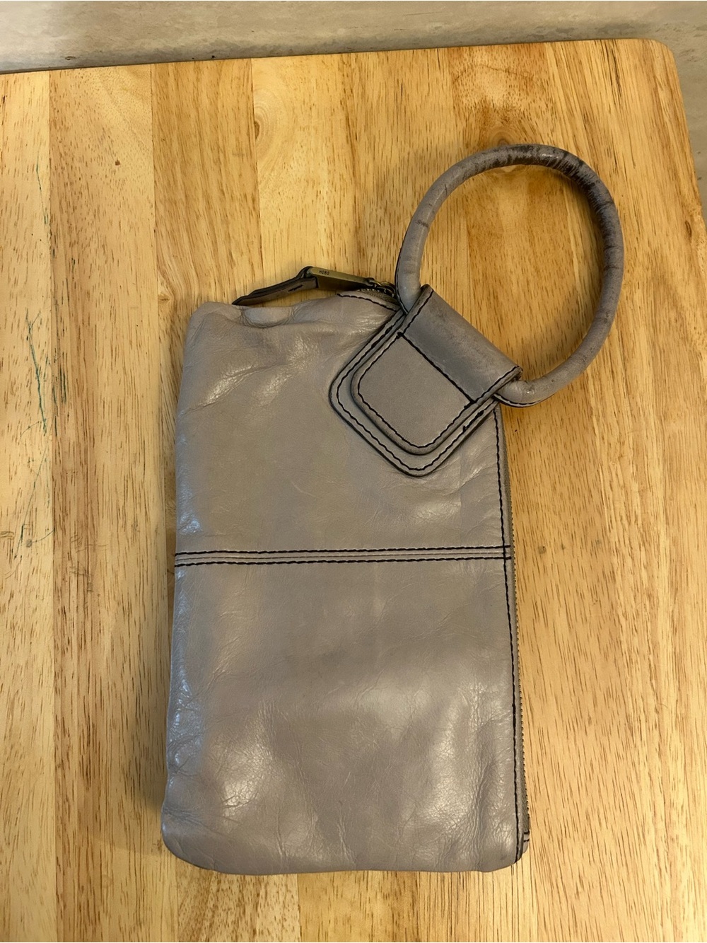 HOBO Sable Leather Wristlet Clutch.